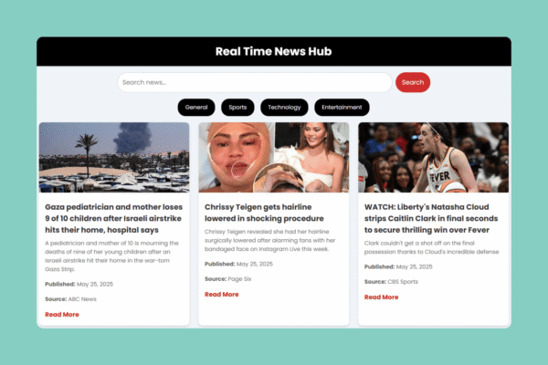 Real-Time News App Source Code