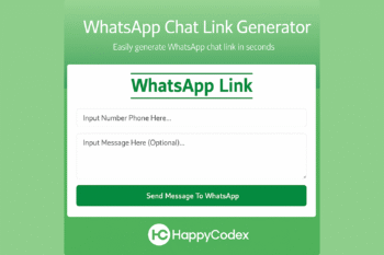 WhatsApp Chat Link Generator Tool Website Source Code