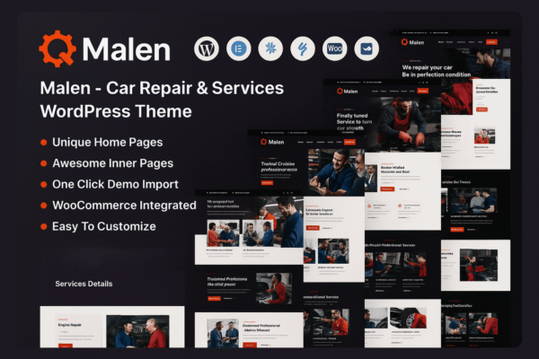 Malen - Car Service & Repair WordPress Theme