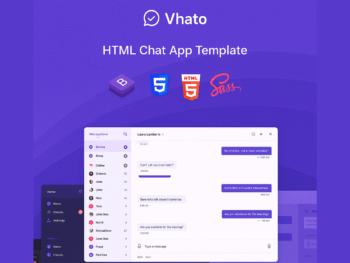 Vhato - Chat & Messaging Website Template Source Code