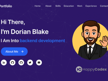 Responsive Developer Portfolio Website Template