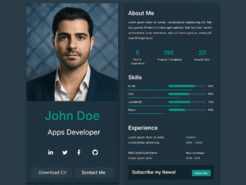 DarkCV – HTML CV Resume Template