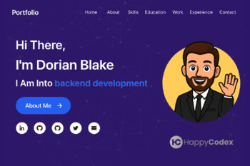 Responsive Developer Portfolio Website Template