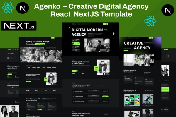 Agenko – Digital Marketing Agency Web Template (NextJS)