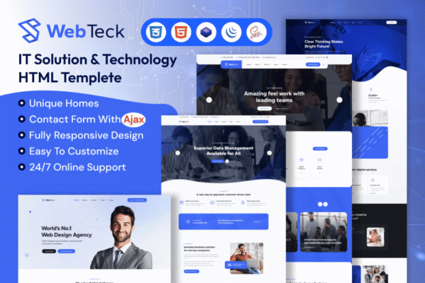 Webteck – IT Solution and Technology HTML Website Template