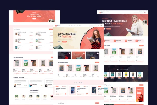 Online Book Store Ecommerce HTML Template — HappyCodex