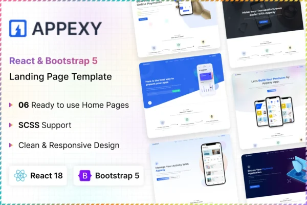 Appexy – React Landing Page Web Template