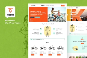 Bike Rental Shop WordPress Theme (Pro Version)