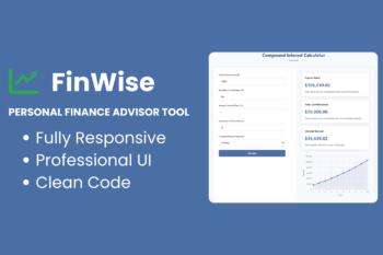FinWise - Personal Finance Advisor Tool Website Script