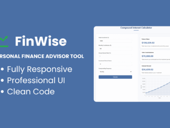 FinWise - Personal Finance Advisor Tool Website Script