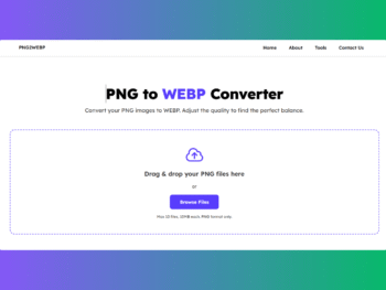 PNG to WEBP Converter Tool Website Script