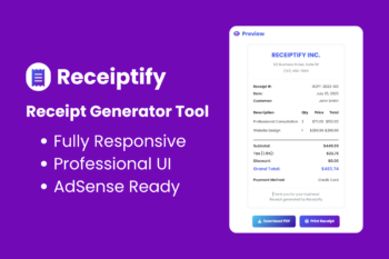 Receiptify - The Ultimate Online Receipt Generator Tool
