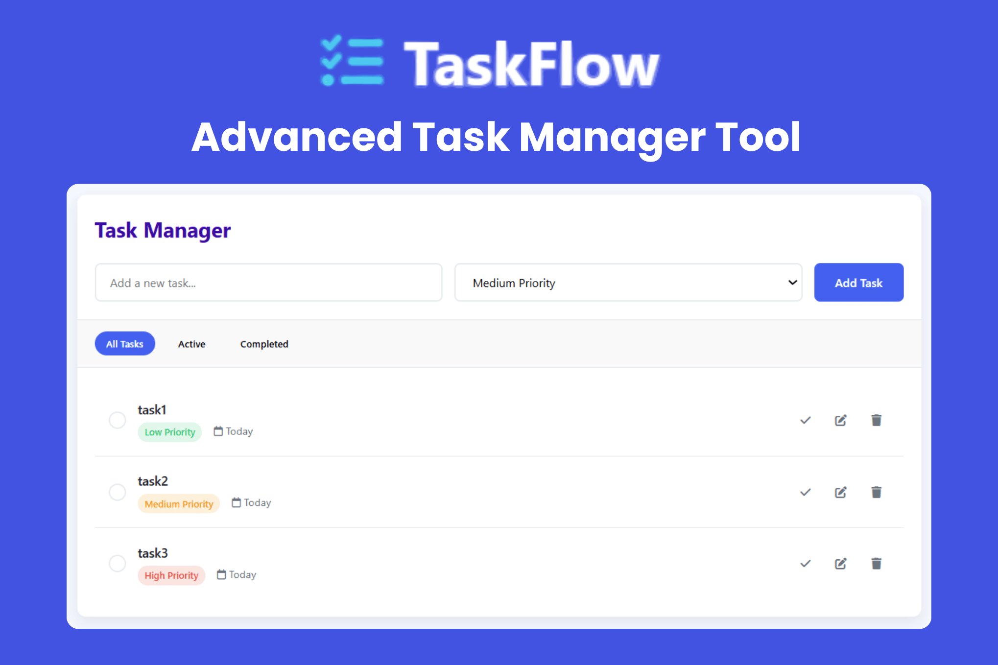 TaskFlow - Modern Task Manager Tool Website Script 1 TaskFlow - Modern Task Manager Tool Website Script