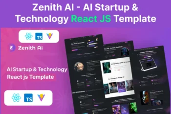 AI Startup & Technology React JS Website Template