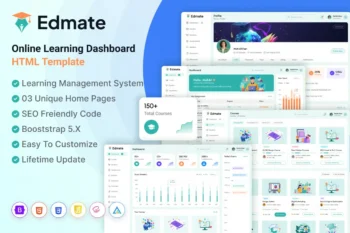 Learning Admin Dashboard HTML Template