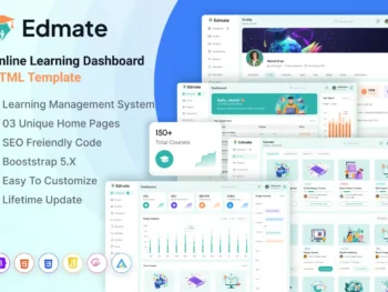 Learning Admin Dashboard HTML Template