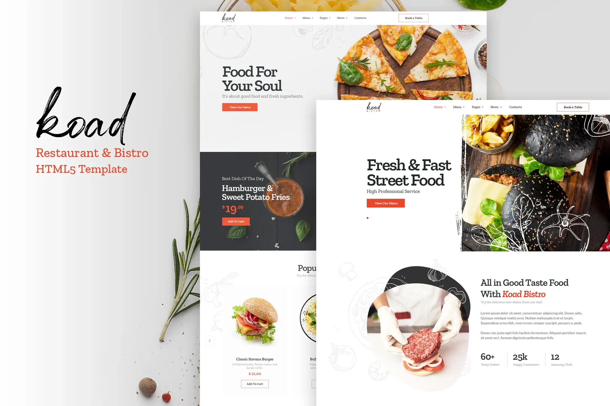 Restaurant & Bistro HTML Website Template 1 Restaurant & Bistro HTML Website Template