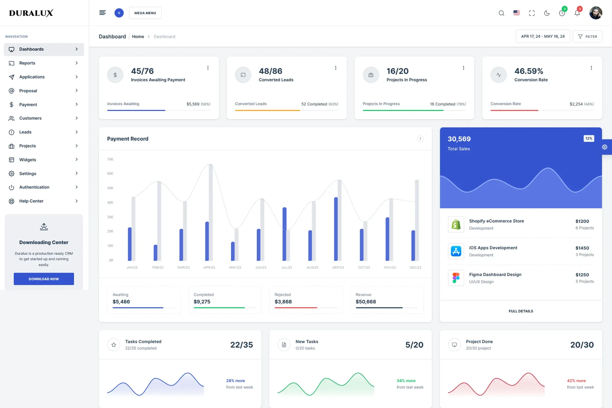 CRM Admin Dashboard Bootstrap Template 1 CRM Admin Dashboard Bootstrap Template