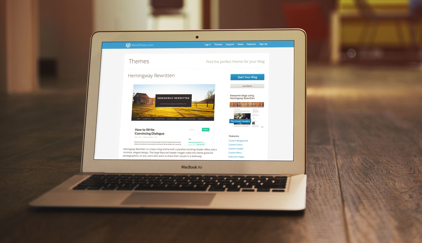 Hemingway wordpress theme