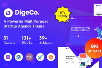 Digeco Startup Agency WordPress Theme Pro (v2.2.1)