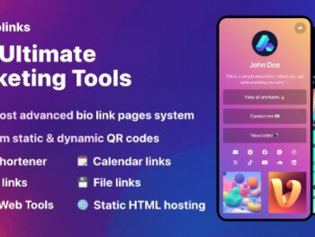HappyCodex 2 66biolinks - Bio Links, URL Shortener, QR Codes & Web Tools (SAAS)