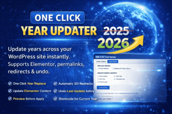 One Click Year Updater Plugin for WordPress